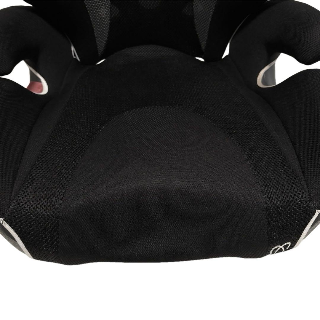 極美品　エールべべ ジュニアシート サラット3ステップ クワトロST 黒 赤