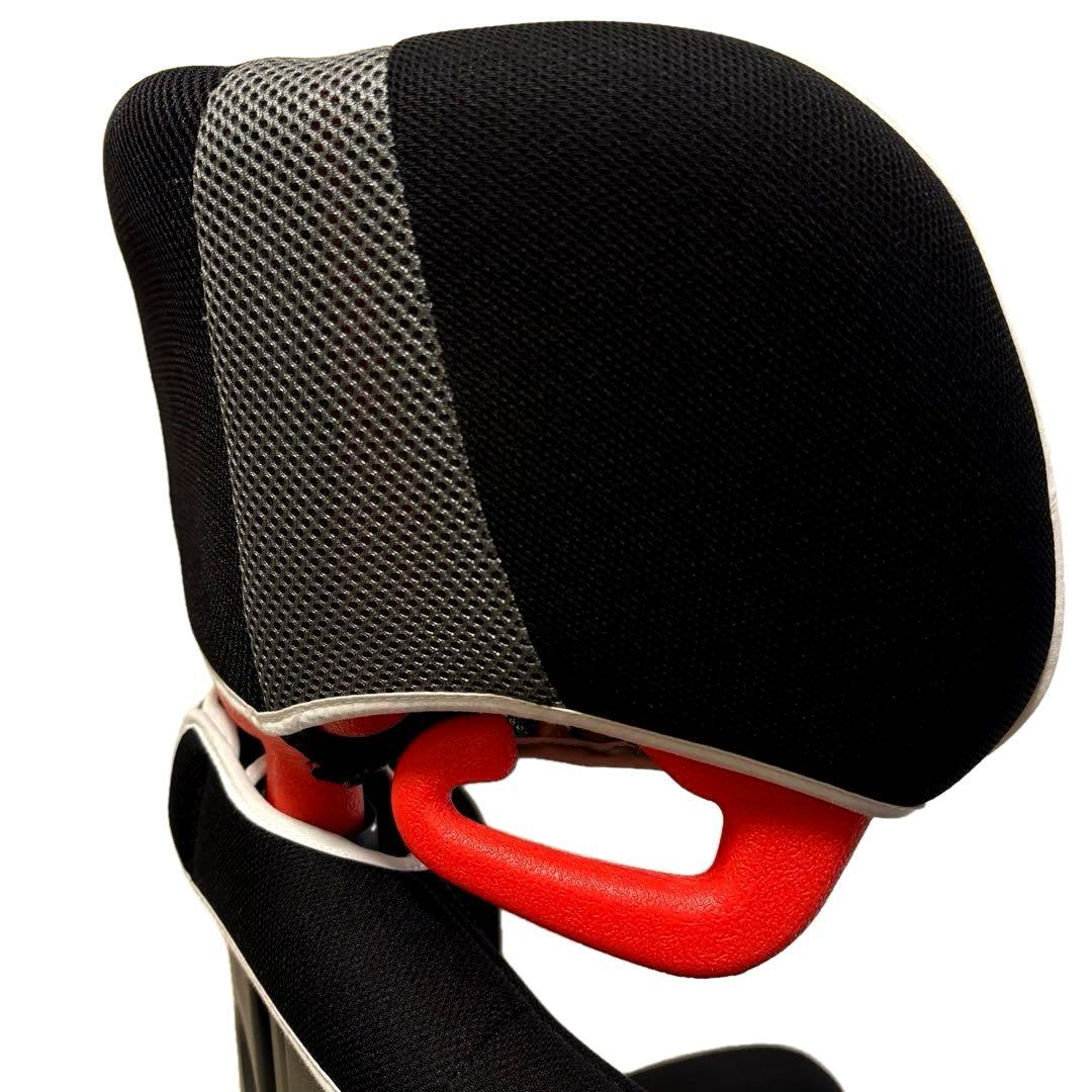 極美品　エールべべ ジュニアシート サラット3ステップ クワトロST 黒 赤