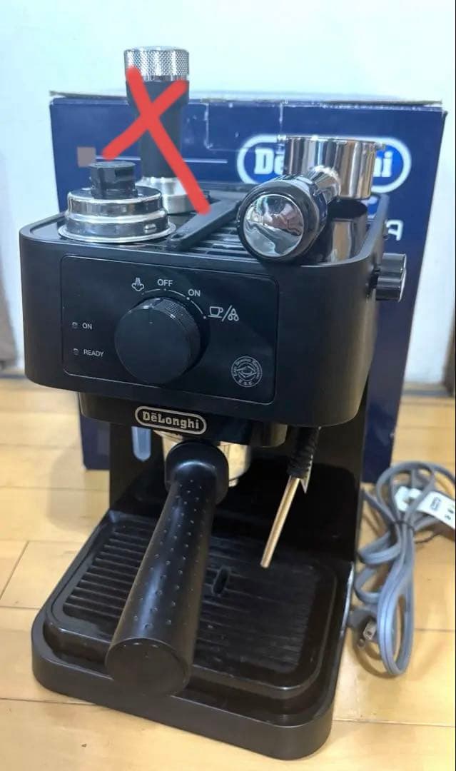 美品 デロンギ スティローザ EC235J-BK ボトムレスフィルター付