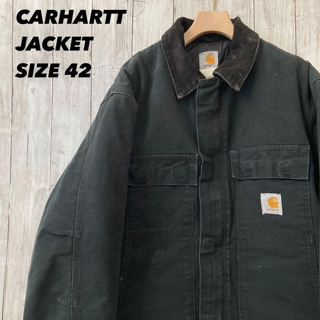 え*だ様 CARHARTTカーハート トラディショナルジャケットカバーオール黒L