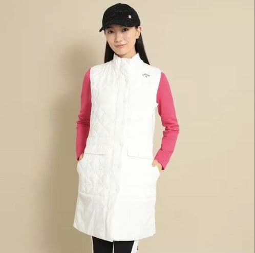 ドレミ　新品　キャロウェイ　中綿ワンピースМ　白　定価26400円