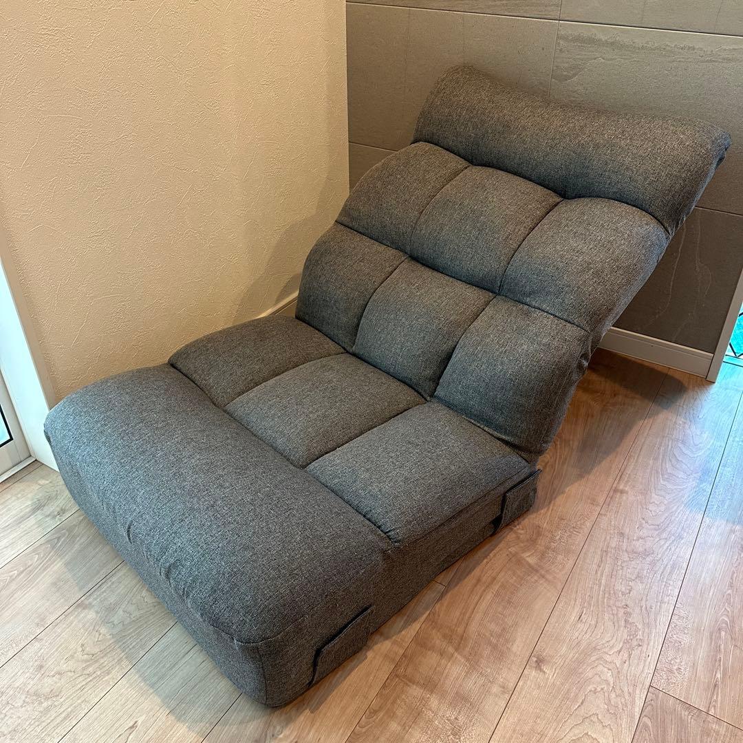 【超美品】ニトリ 座椅子・つながるハイバックポケットコイル座椅子 グレー