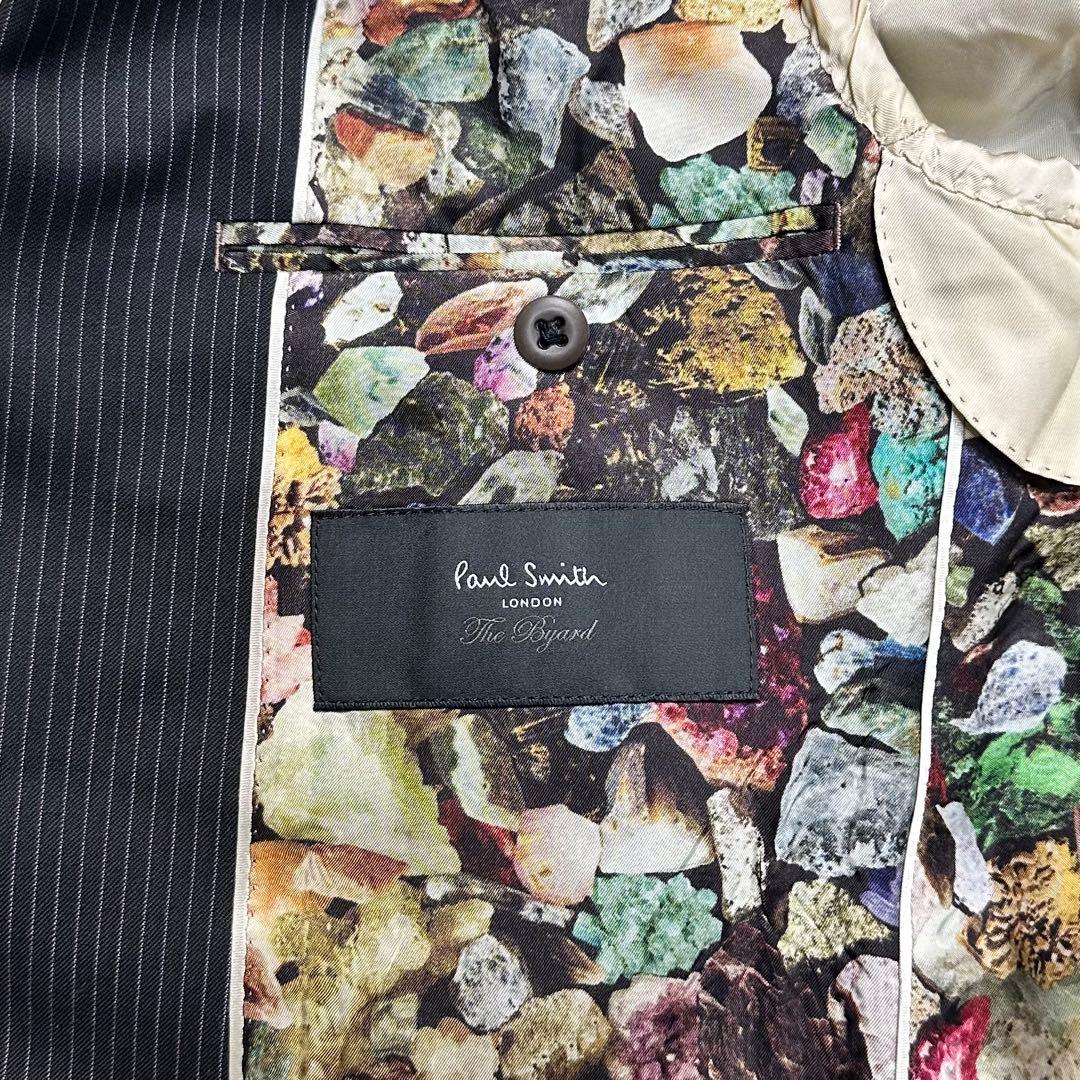 未使用級 現行 ポールスミス ロロピ シルク混 光沢 鉱石柄 セットアップ M