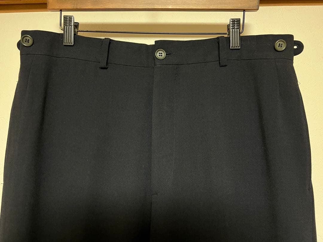 ジョルジオアルマーニ　黒タグ　スラックス　90s ワイド　ノータック