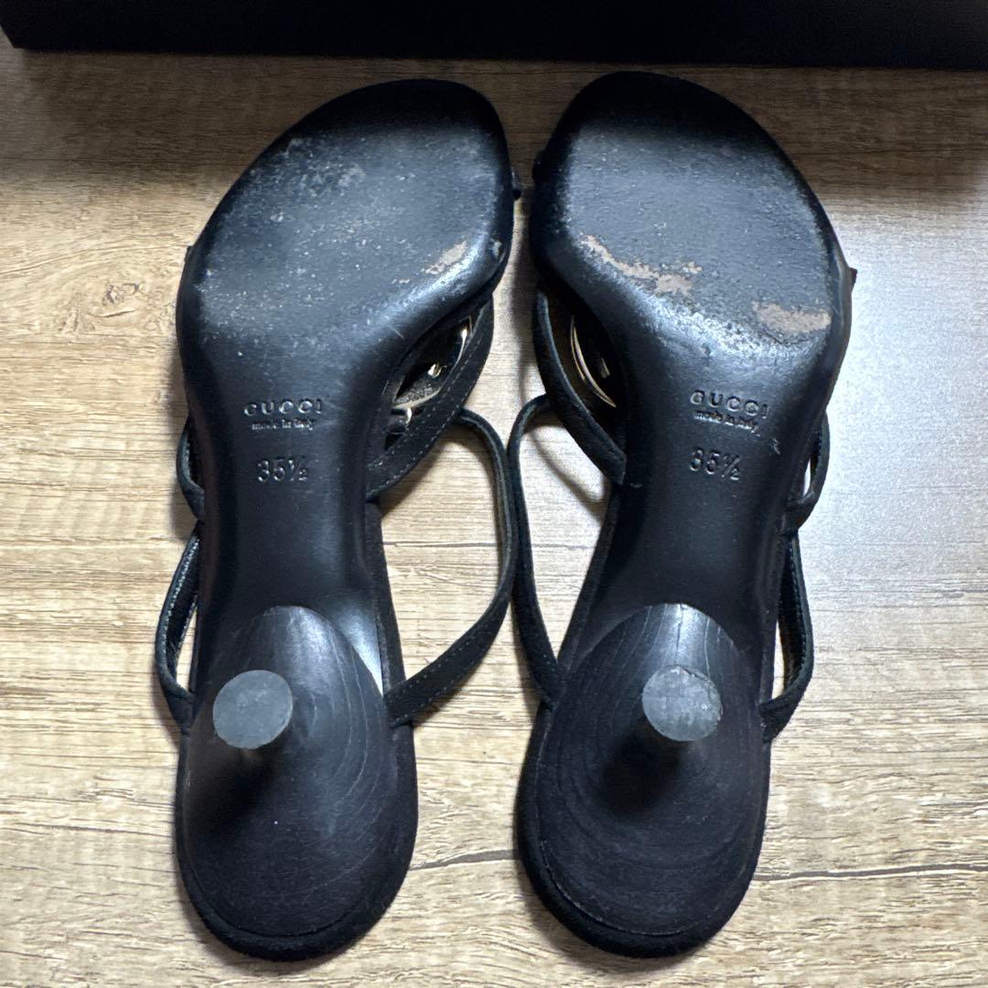 グッチGUCCI 黒　ミュールサンダル　35２\1