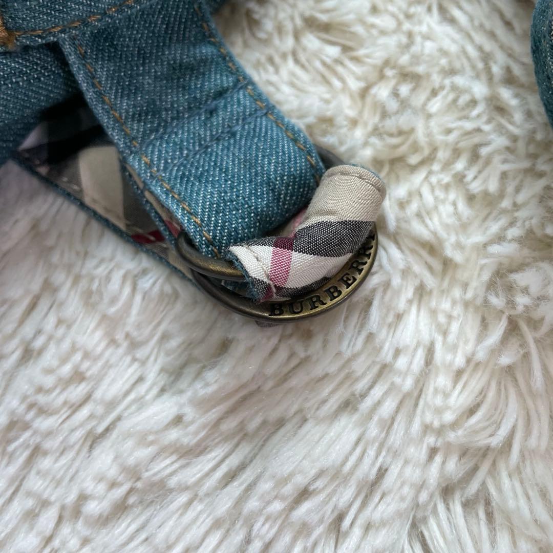 【希少サイズ44】バーバリーロンドン　ノバチェック　ブルー　デニムジャケット