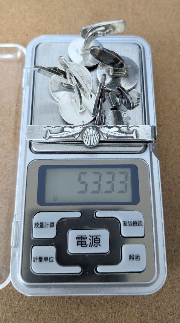 【 】カフスとタイピン (ジャンク、約53g)