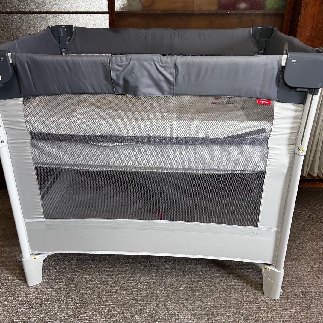 【24時間以内発送】アップリカ ベビーベッド ココネルエアー グレーベアー