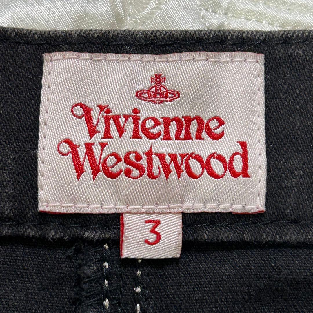 ヴィヴィアンウェストウッド　オリゾンティ　オーブロゴ&ボタン　キュロット 銀ラメ