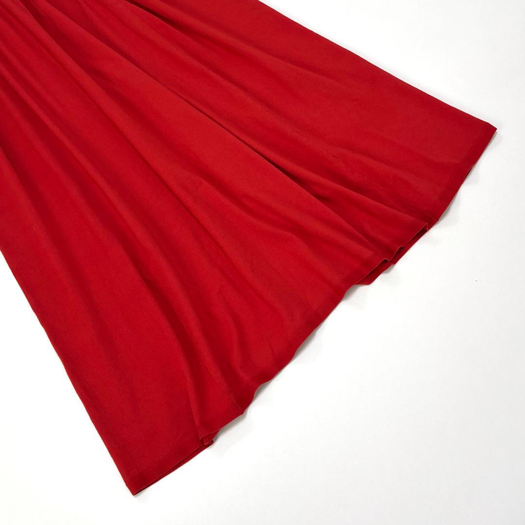 23区【洗える】ヴィスコースストレッチ Aライン ニットワンピース　L