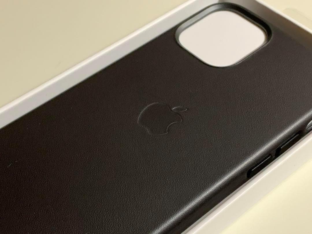 【新品】純正 iPhone 12 mini レザーケース・ブラック①