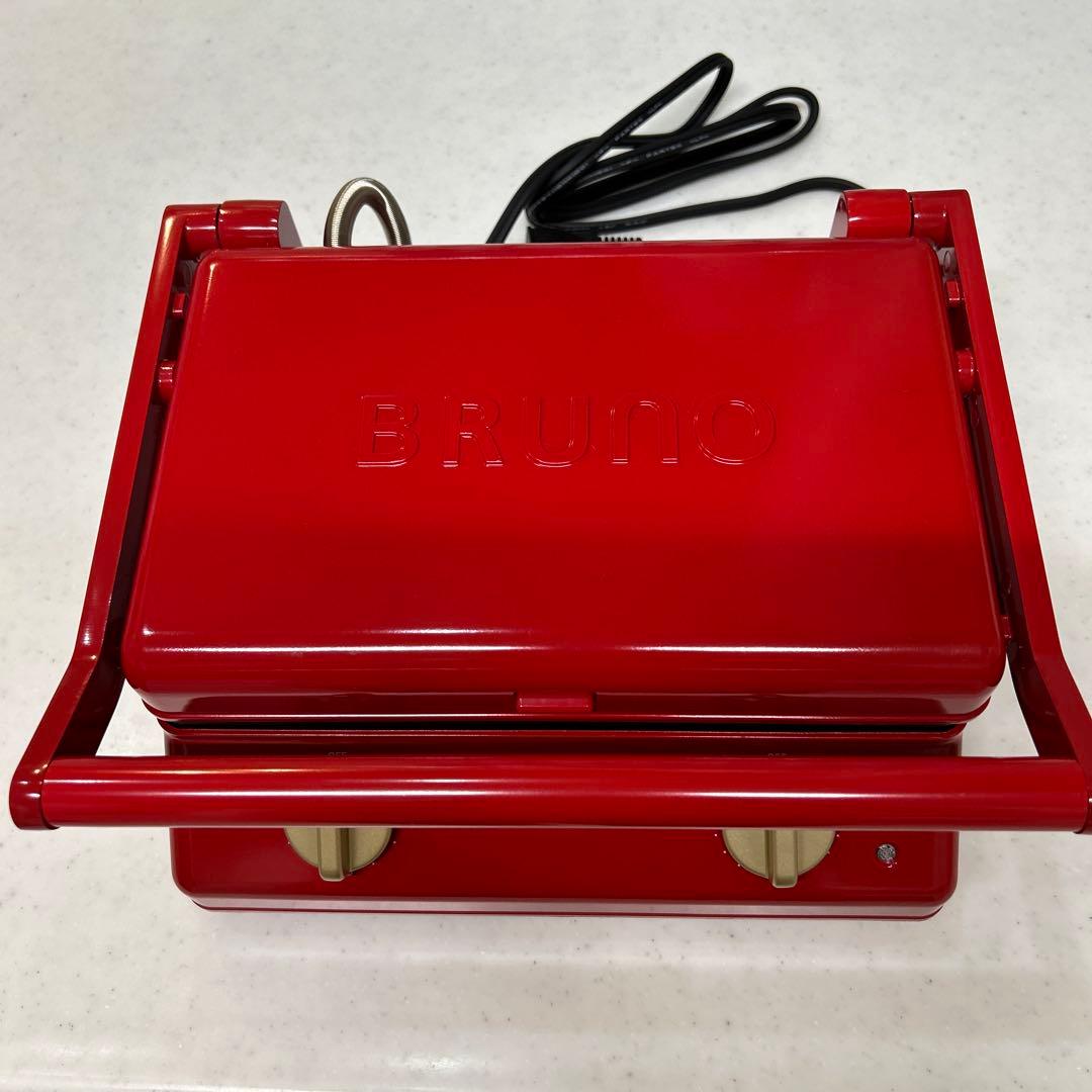 BRUNOグリルサンドメーカー　ダブル　レッド