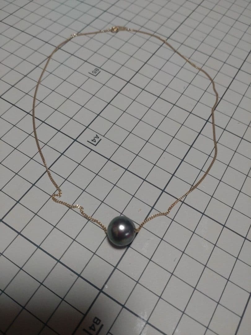 K18 黒真珠 ゴールドチェーンペンダント
