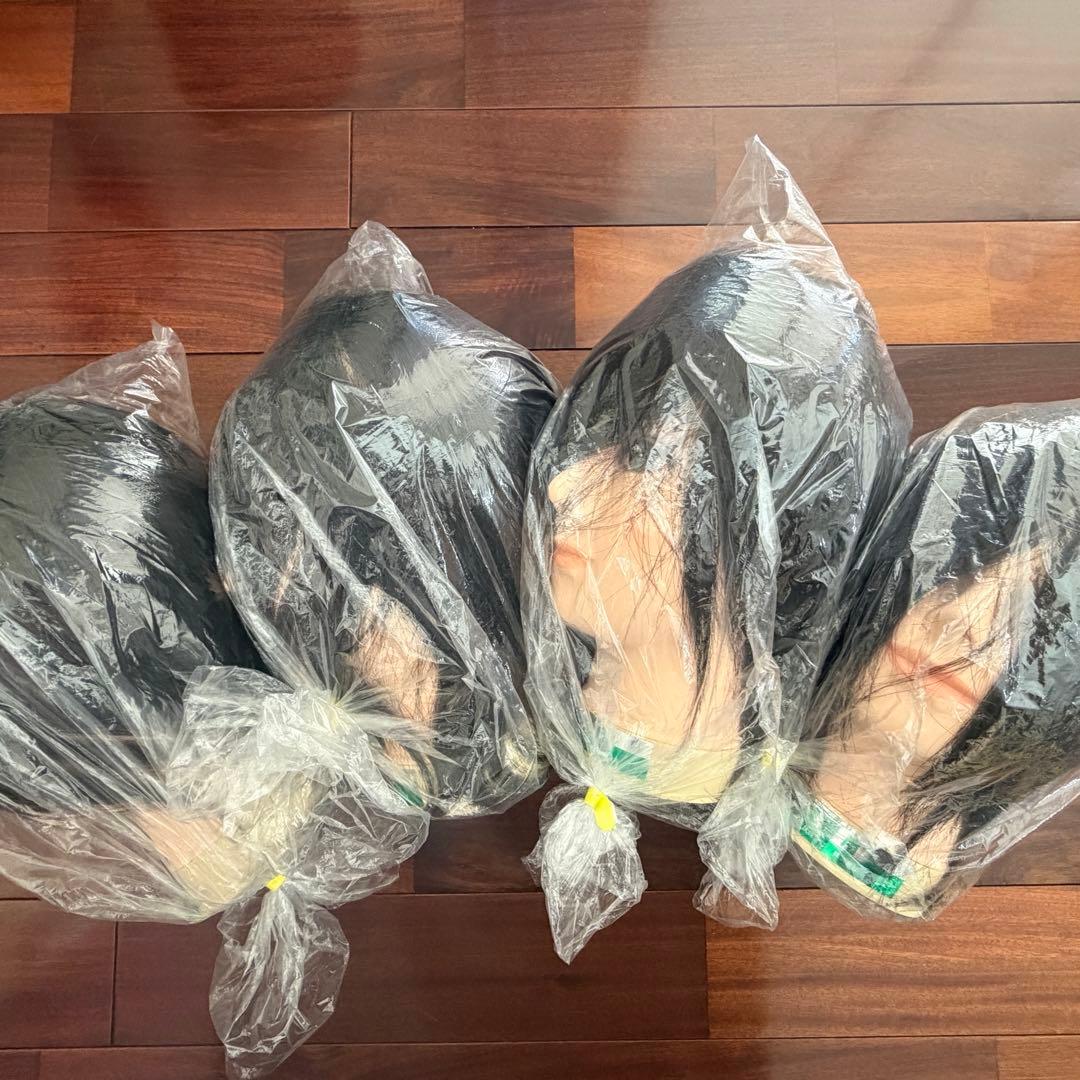 『4個セット』美容国家試験レイヤーウィッグ　練習用