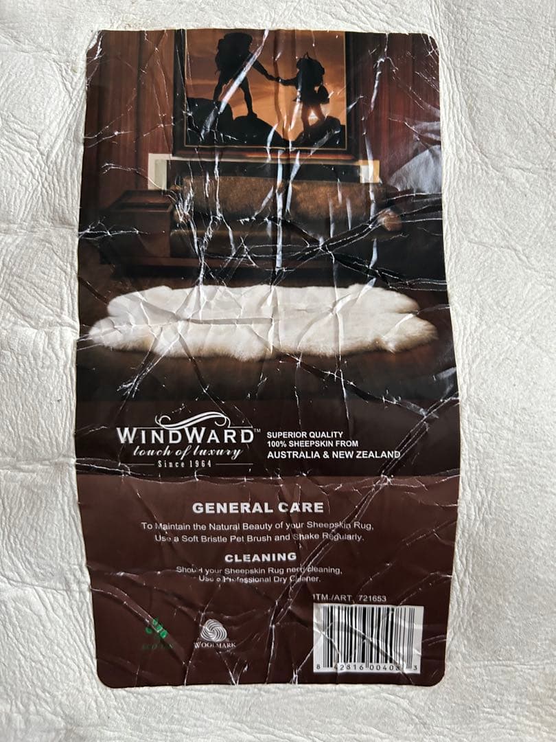windward長毛ムートンラグ 180×110