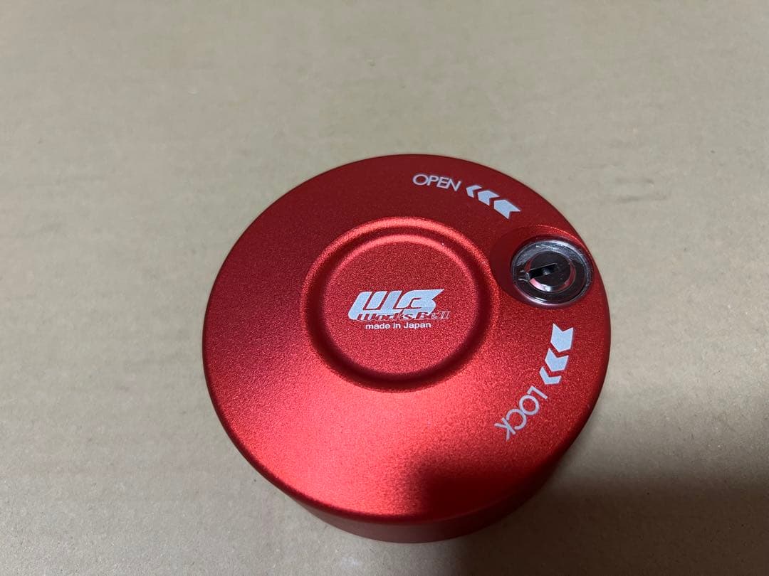 ワークスベルラフィックス2用レッド アルミ ロック キー付き