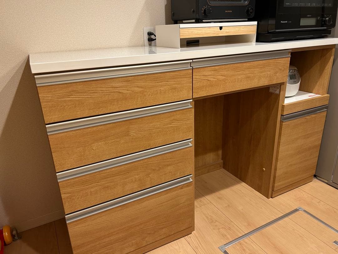 【あと1時間限定】ニトリ キッチンカウンター 引き出し付き