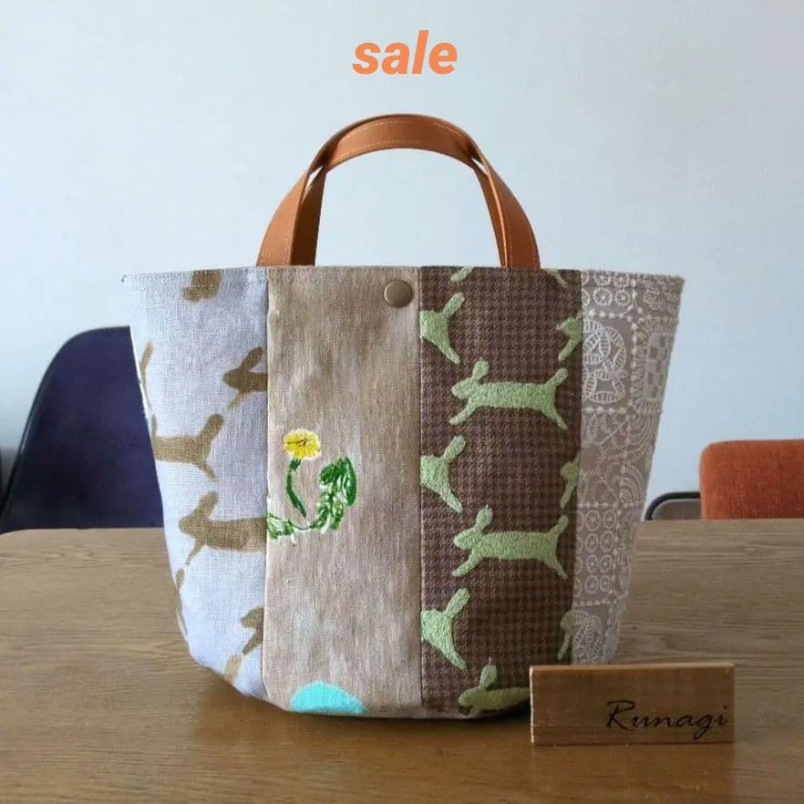 【1537】パッチワーク バケツバッグ＊ミナペルホネン