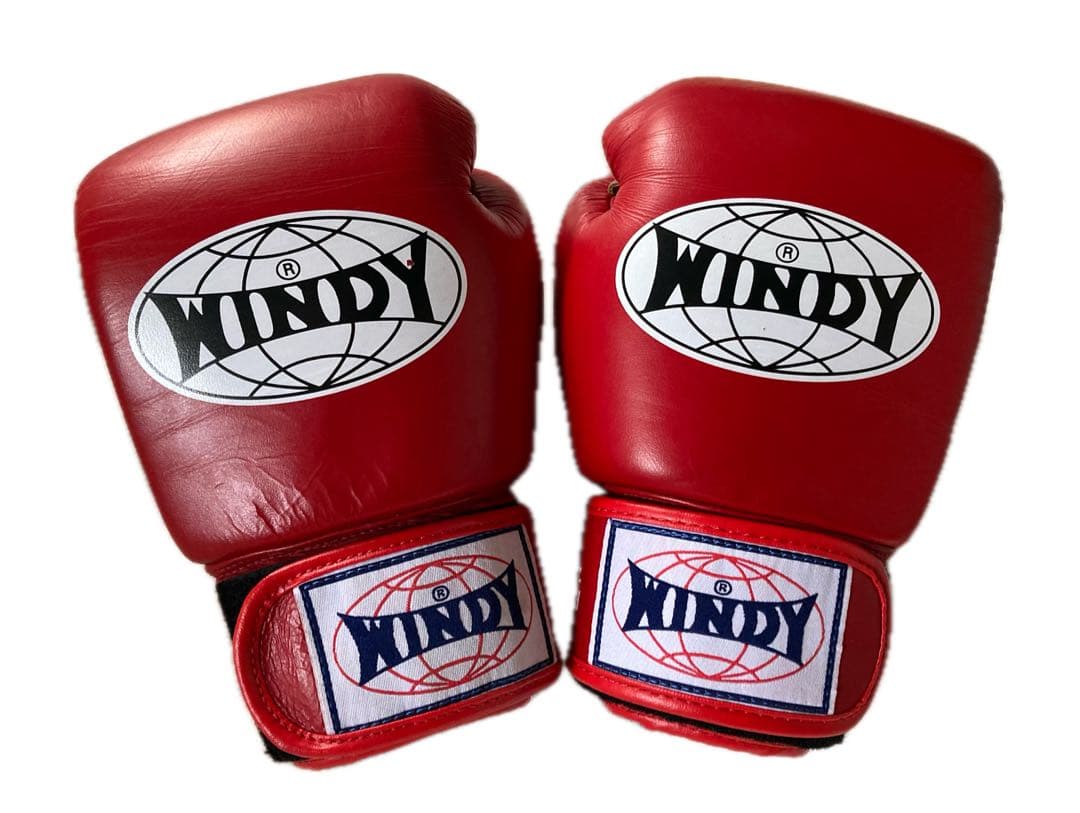 m*a様 WINDY ボクシンググローブ 8oz 赤 マジックテープ 8オンス