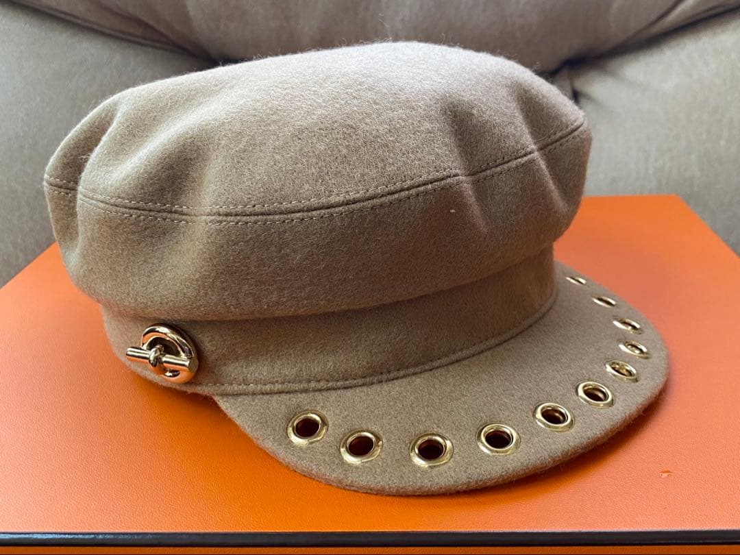 エルメスキャスケット新品未使用キャメル58