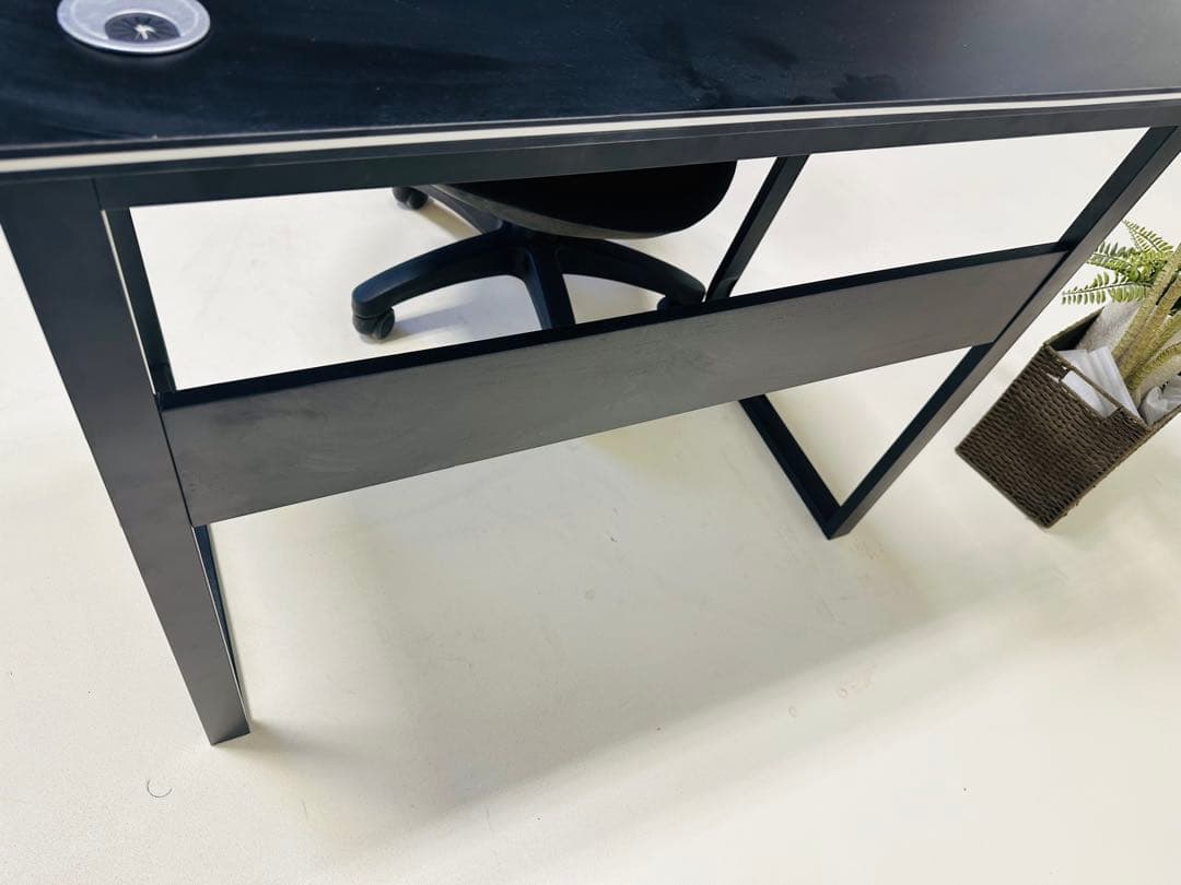 ブラック パソコンデスクとメッシュチェアセット WNYOS