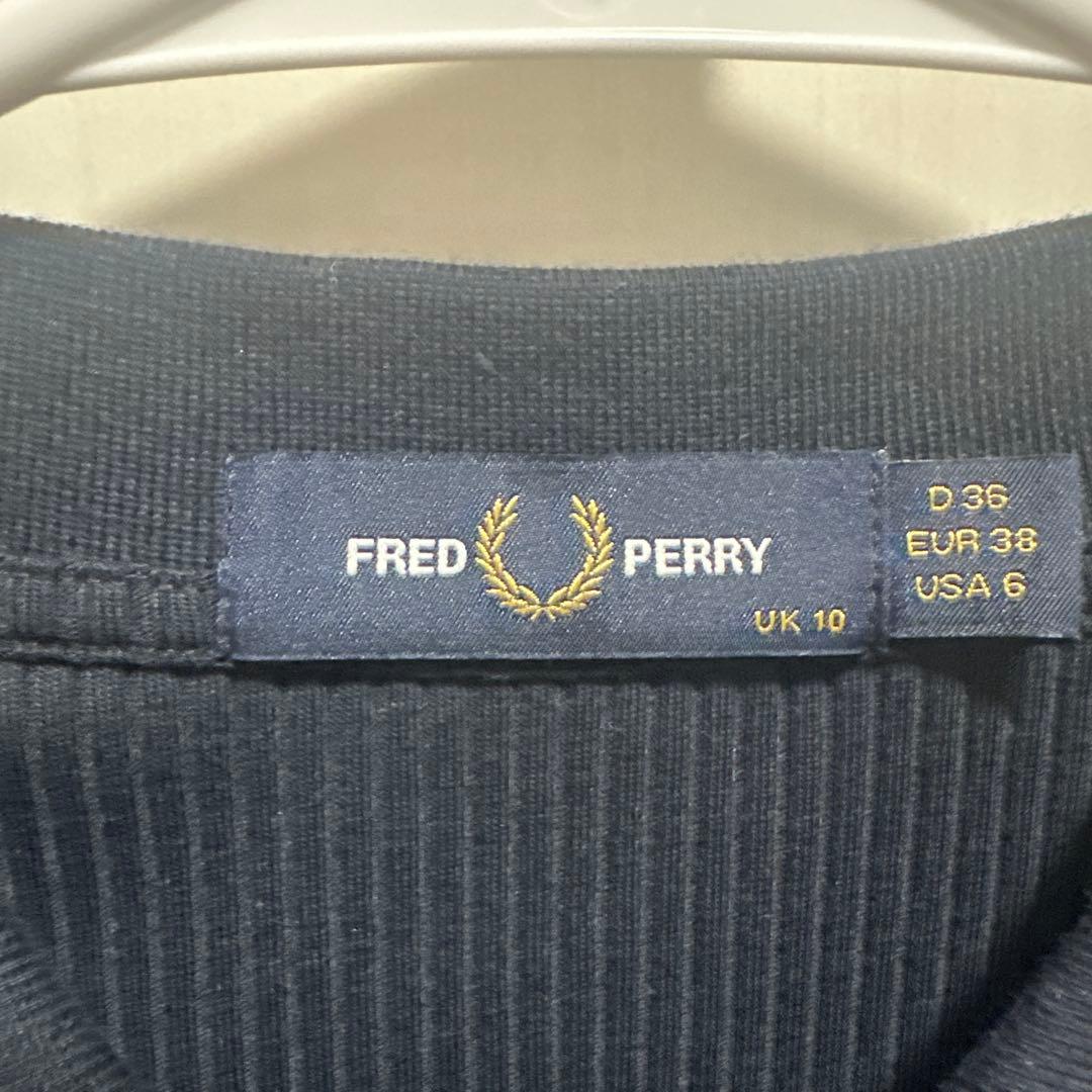FRED PERRY/フレッドペリーティップライン ボタンスルーリブポロシャツ