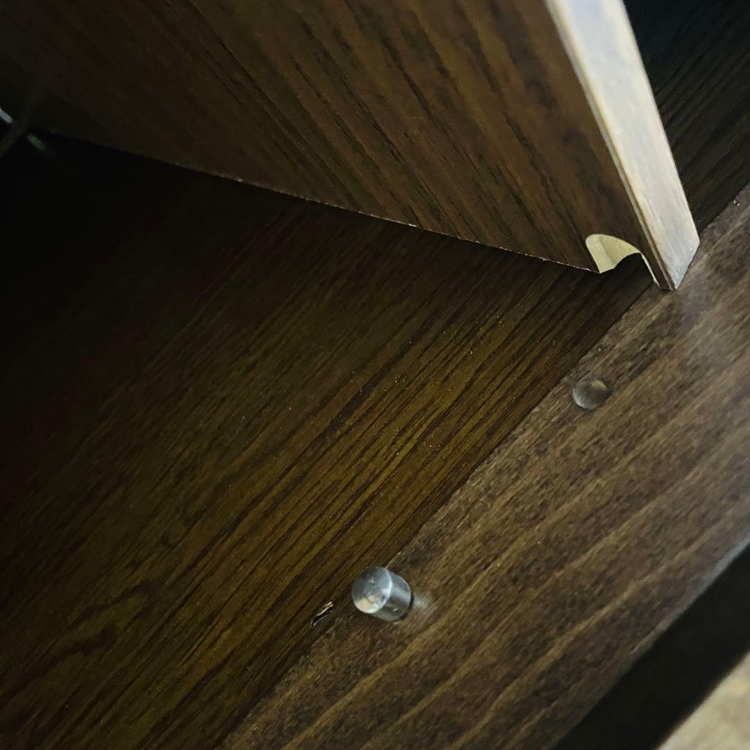 【美品】Karimoku カリモク 家具 木製 電話台 キャビネット FAX台