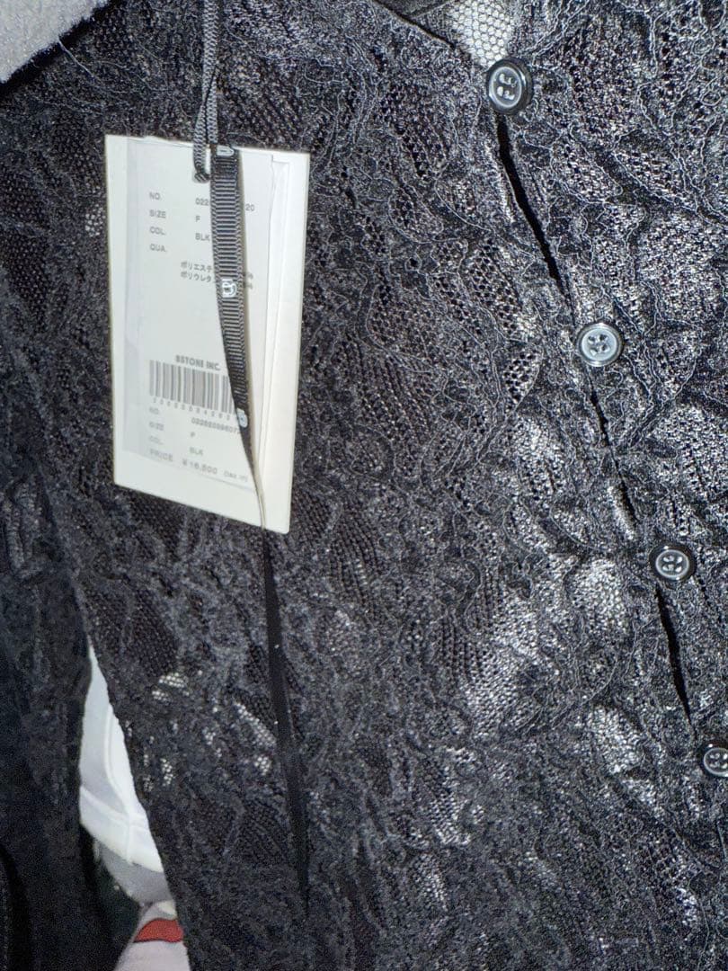 AMERI UND 2WAY CUT LACE FRILL TOPブラックF新品