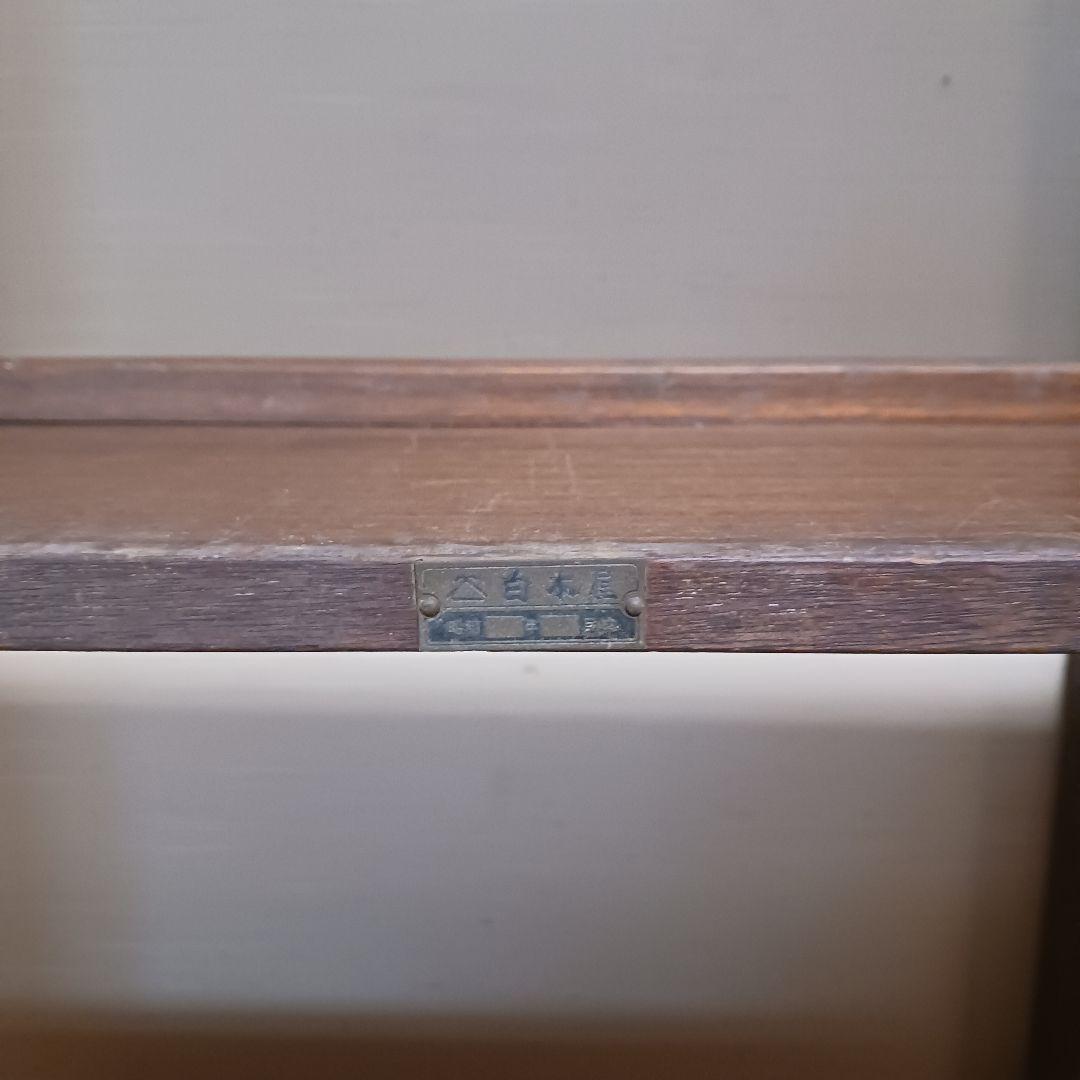 古道具　楔棚　本棚　透かし彫り