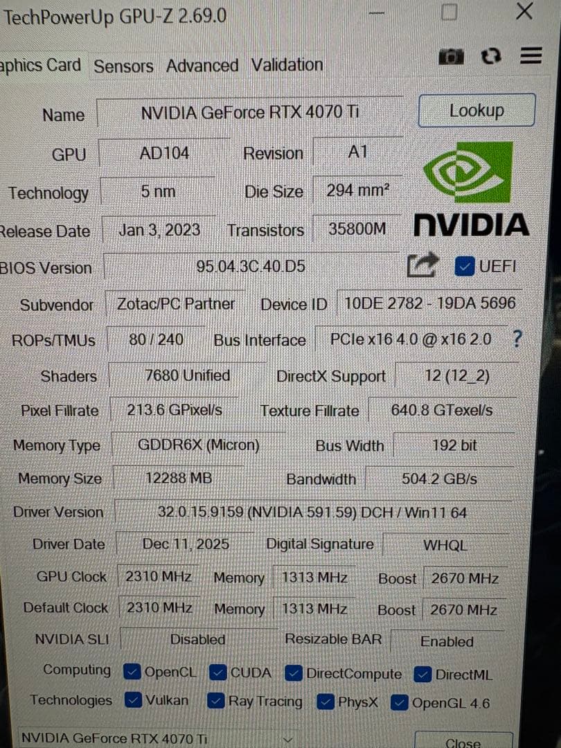 GeForce RTX4070TI スパイダーマンコラボモデル