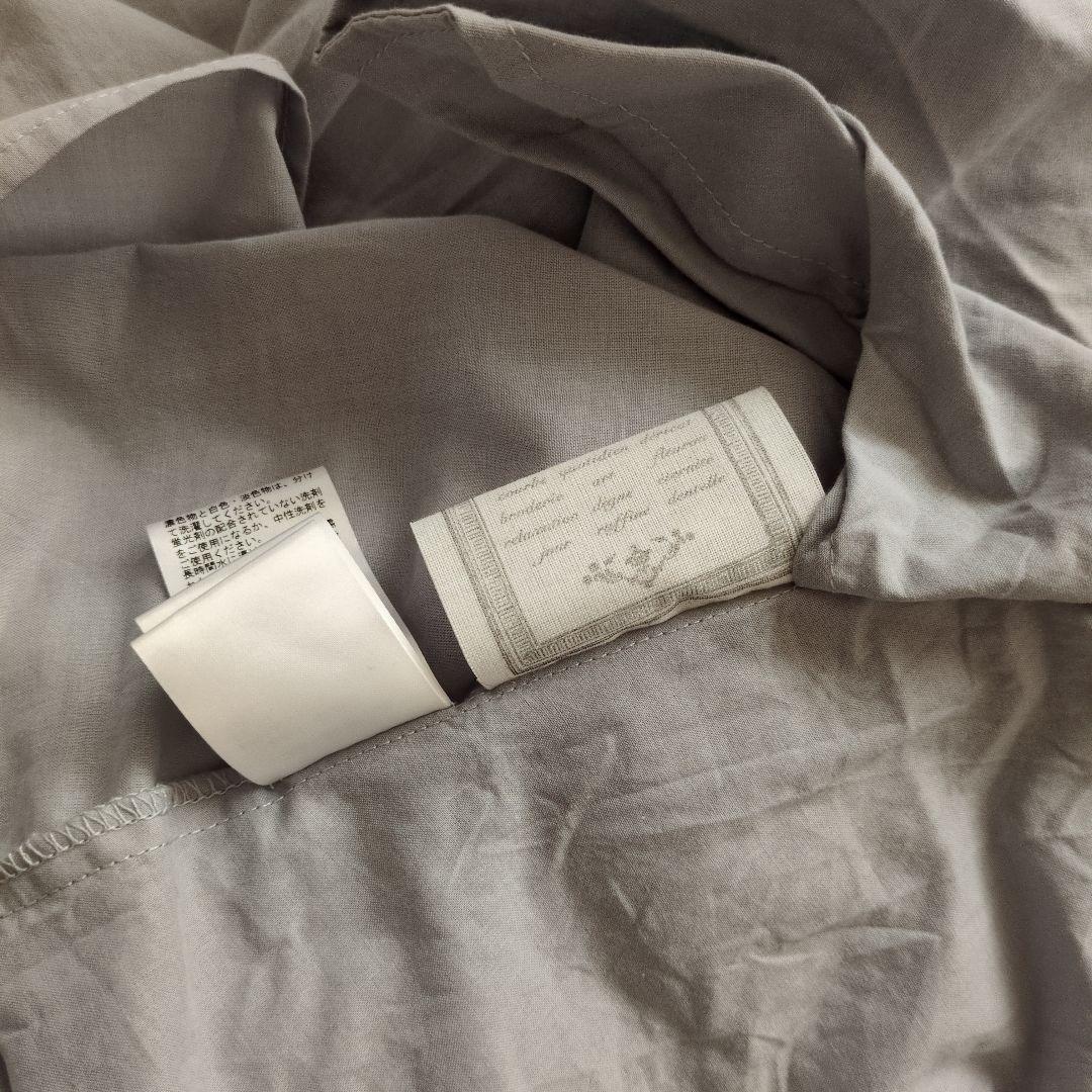 2024SS　ビアズリー 　ギャザー　チュニック　ワンピース　グレー