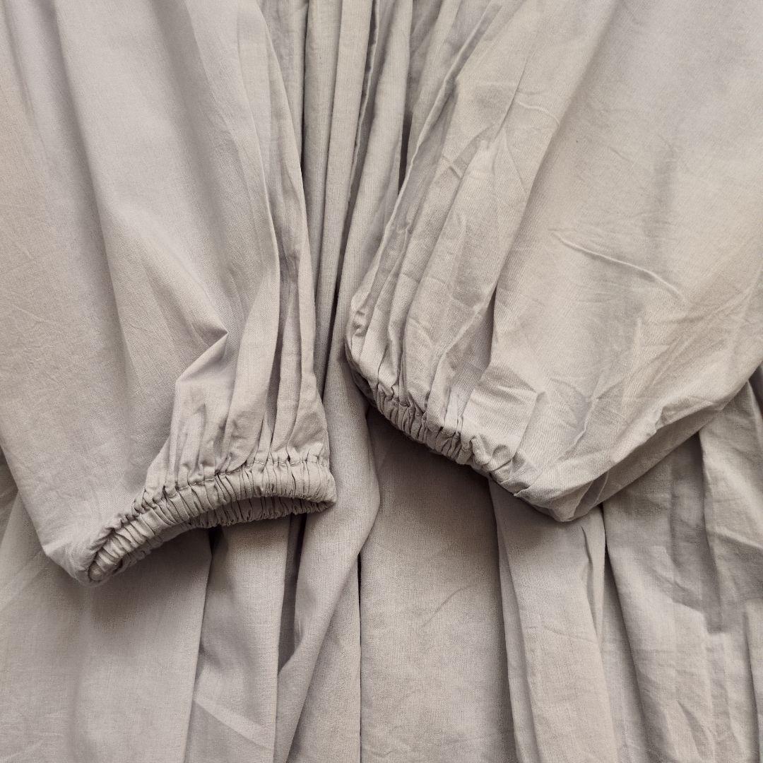 2024SS　ビアズリー 　ギャザー　チュニック　ワンピース　グレー