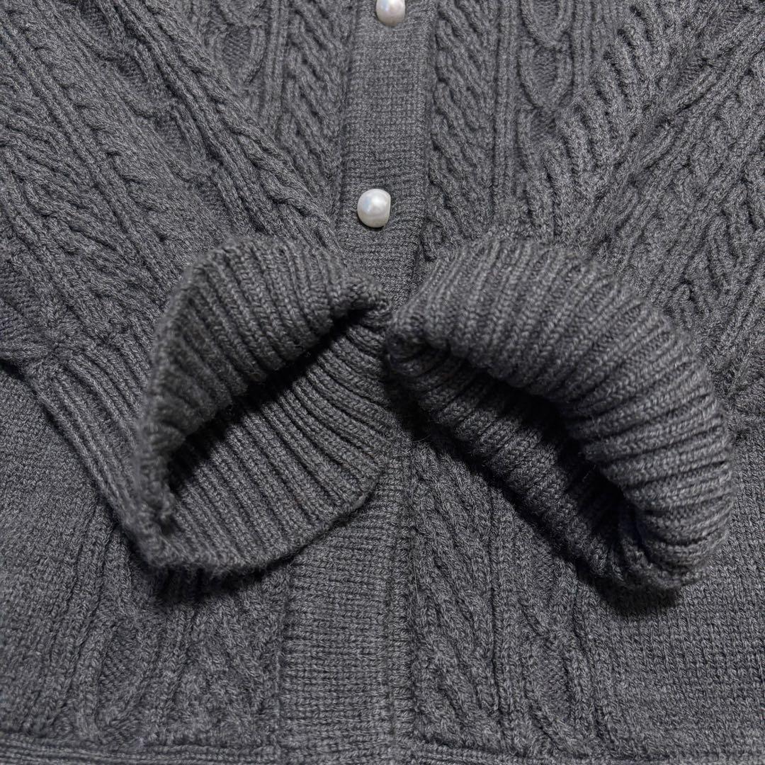 【美品】ソーノ 2024AW サークルフレアケーブルニットカーディガン ケーブル