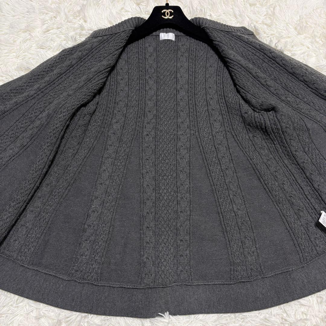 【美品】ソーノ 2024AW サークルフレアケーブルニットカーディガン ケーブル