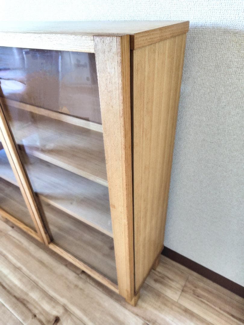 【無印良品】木製ガラス扉キャビネット