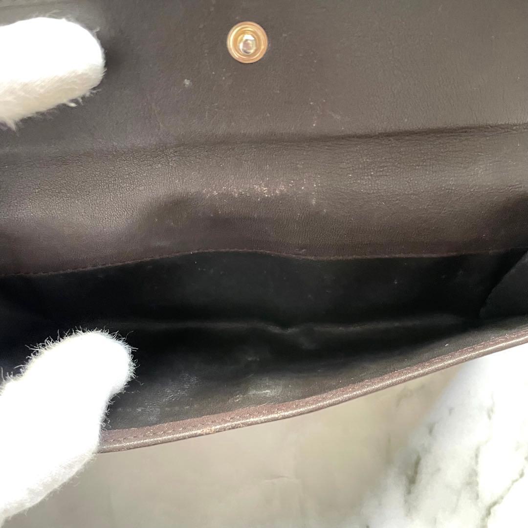 GUCCI グッチ GGキャンバス　メタルロゴプレート　長財布　美品0121-③