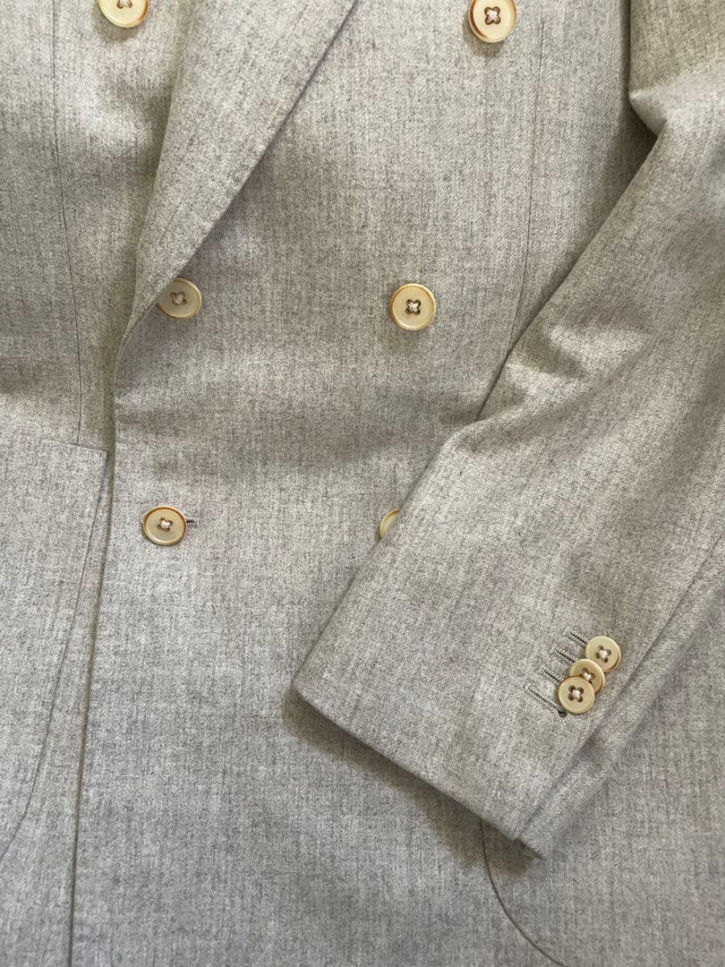 【美品】ユニバーサルランゲージ　カノニコ オフホワイト　ダブルブレストジャケット