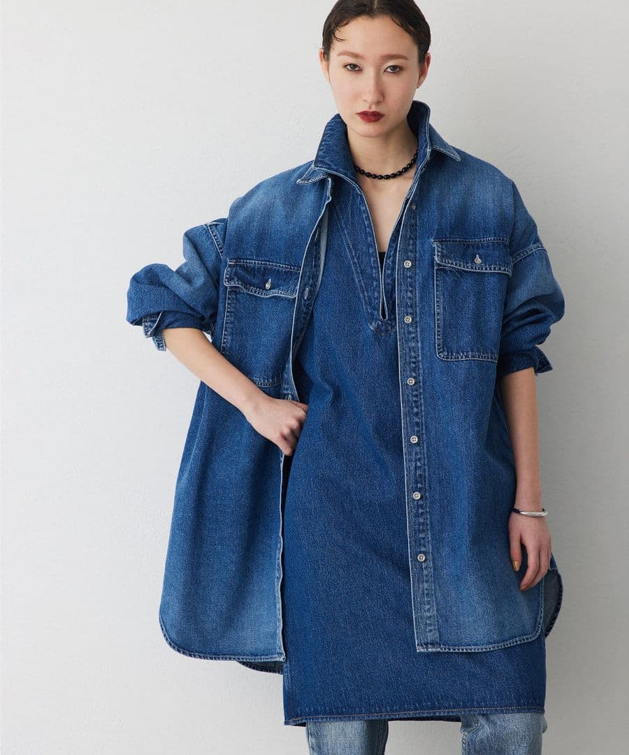 ウィムガゼット　【インフルエンサーコラボ】刺繍デニムシャツ