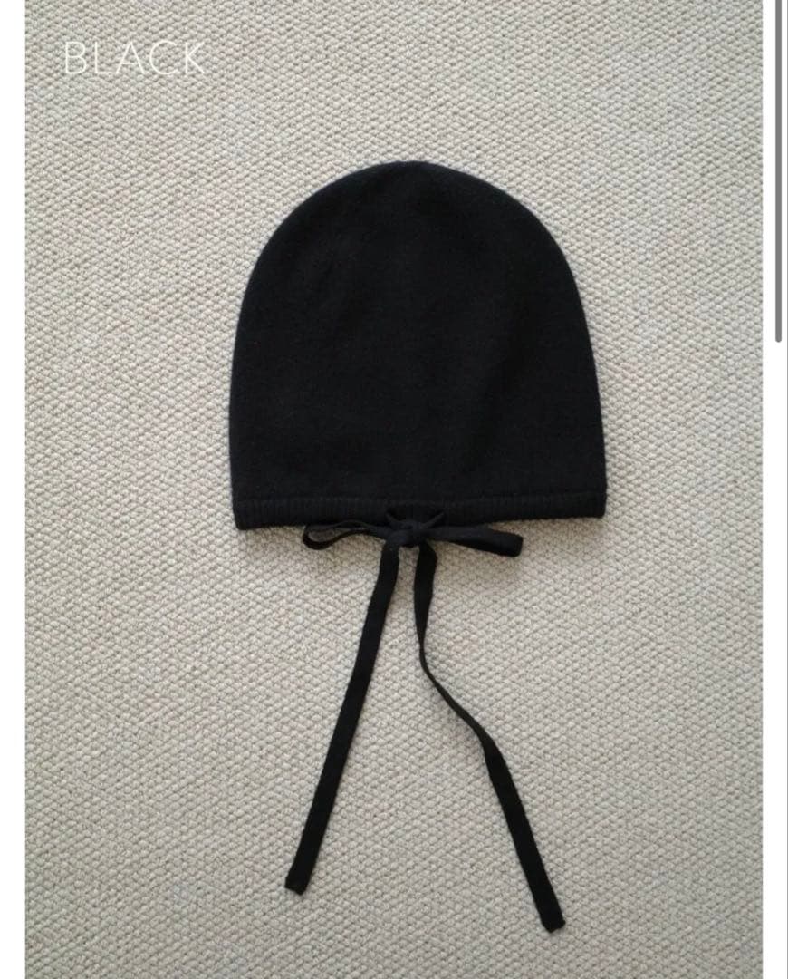 帽子 ROSARYMOON Backtail Knit Beanie BLACK