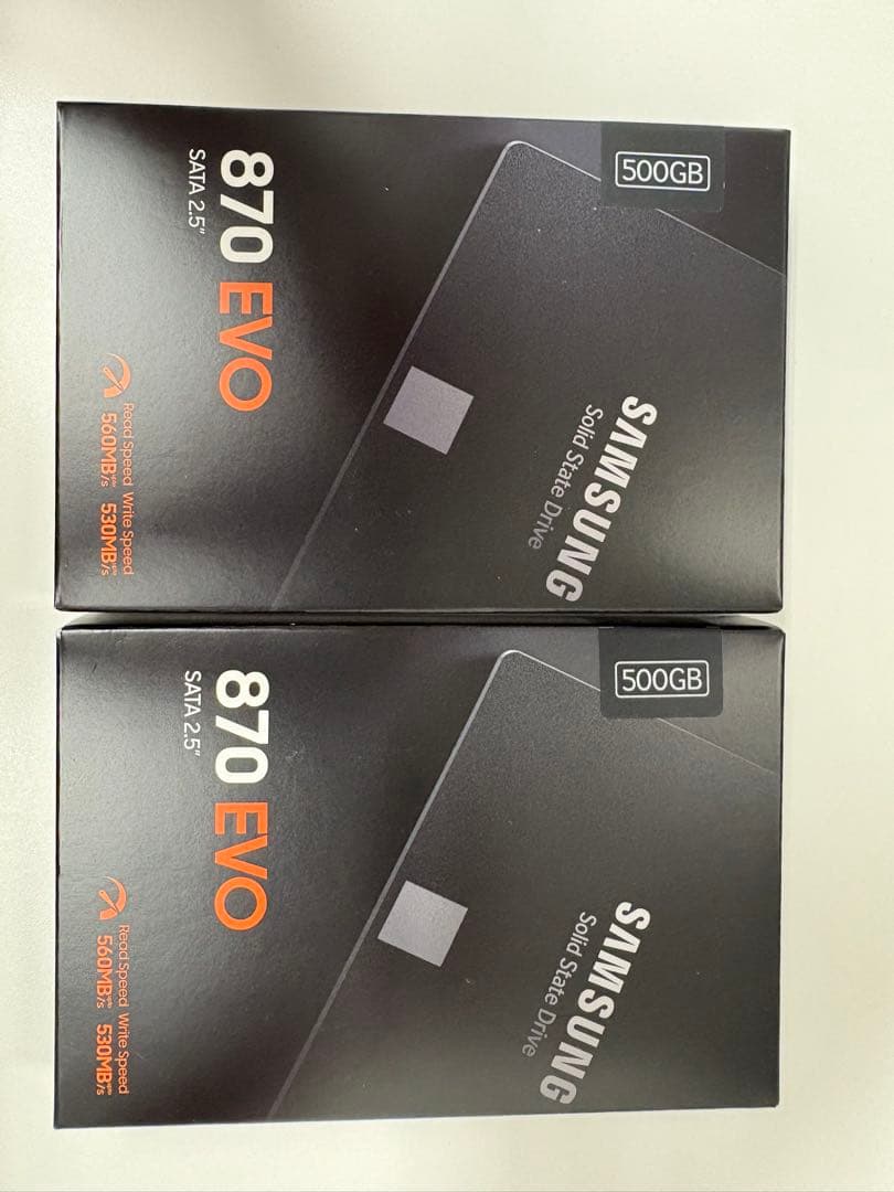 Samsung 870 EVO 500GB SSD 2.5インチ 2個