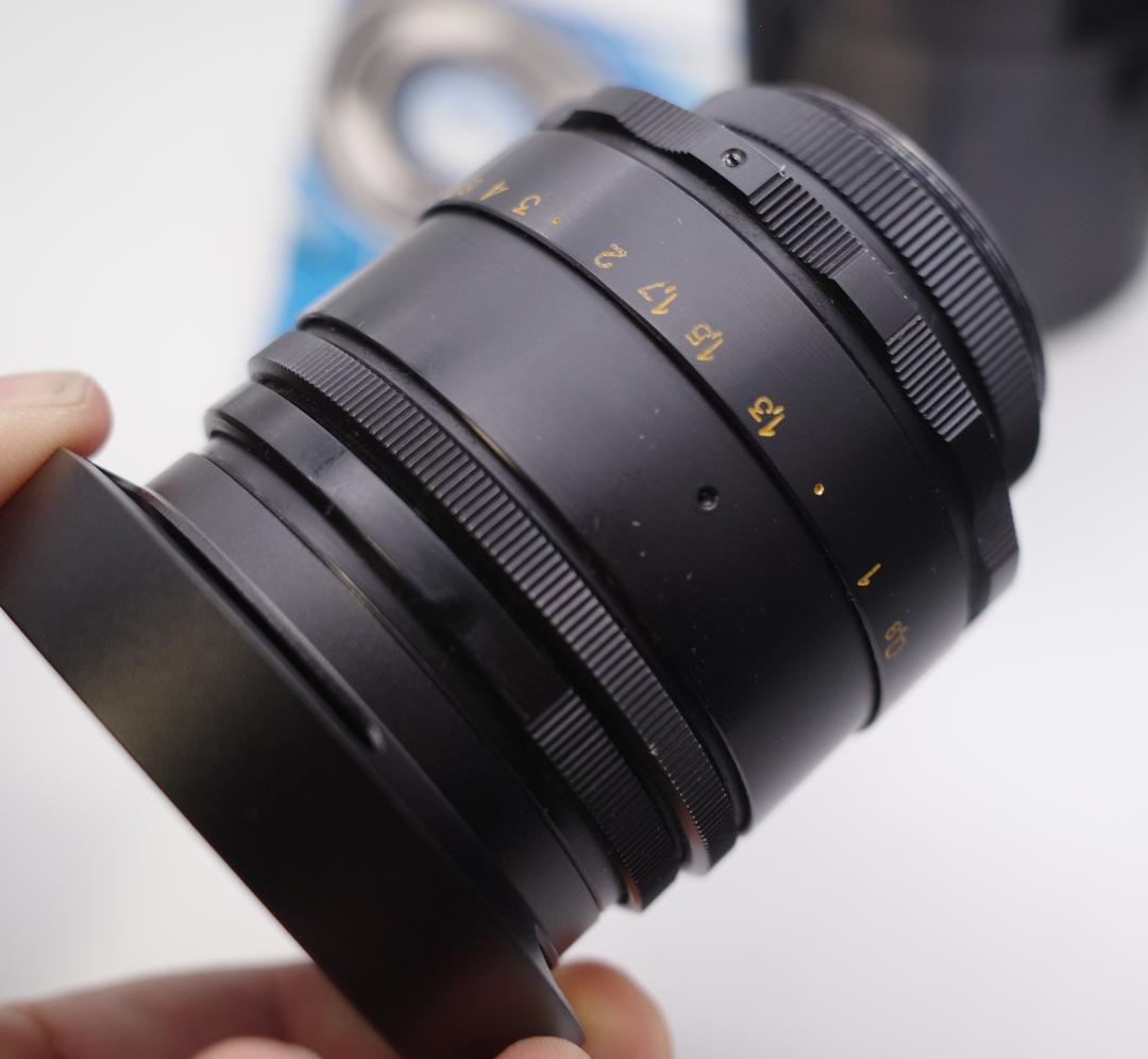 55　未使用　取説　純正ケース付ぐるぐるボケレンズ　 ヘリオス　44-2　M42