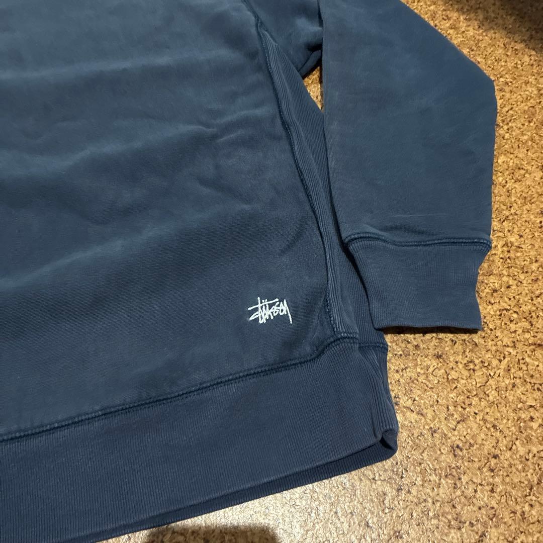 り*き様 Stussy ネイビー Vネックスウェット　90〜00年代