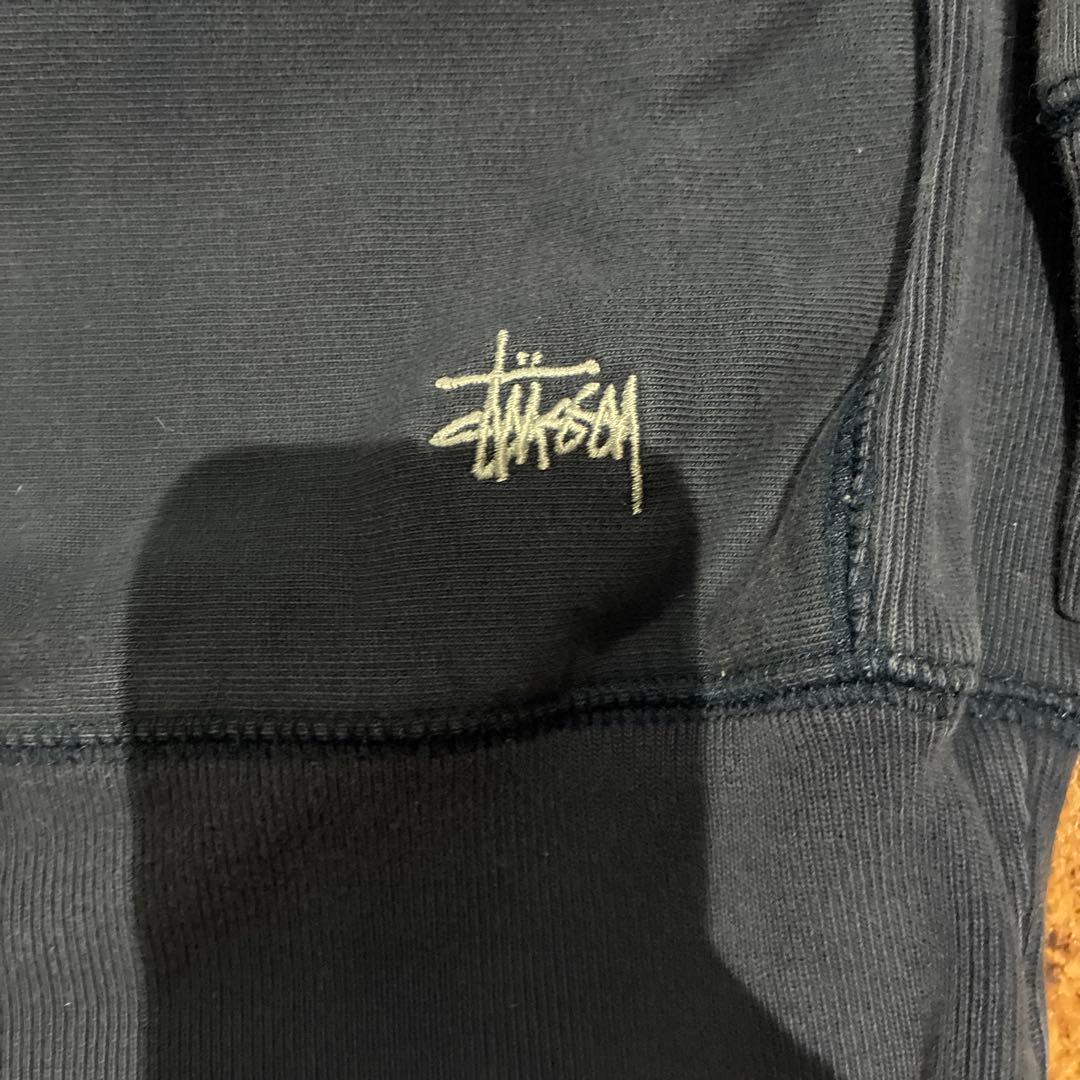り*き様 Stussy ネイビー Vネックスウェット　90〜00年代