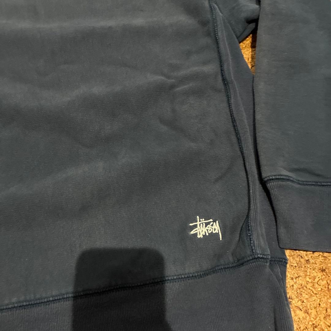り*き様 Stussy ネイビー Vネックスウェット　90〜00年代