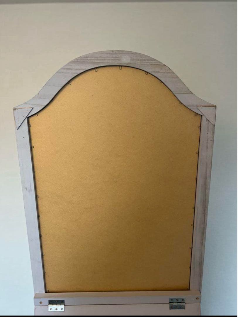 アーチ型　木製スタンドミラー