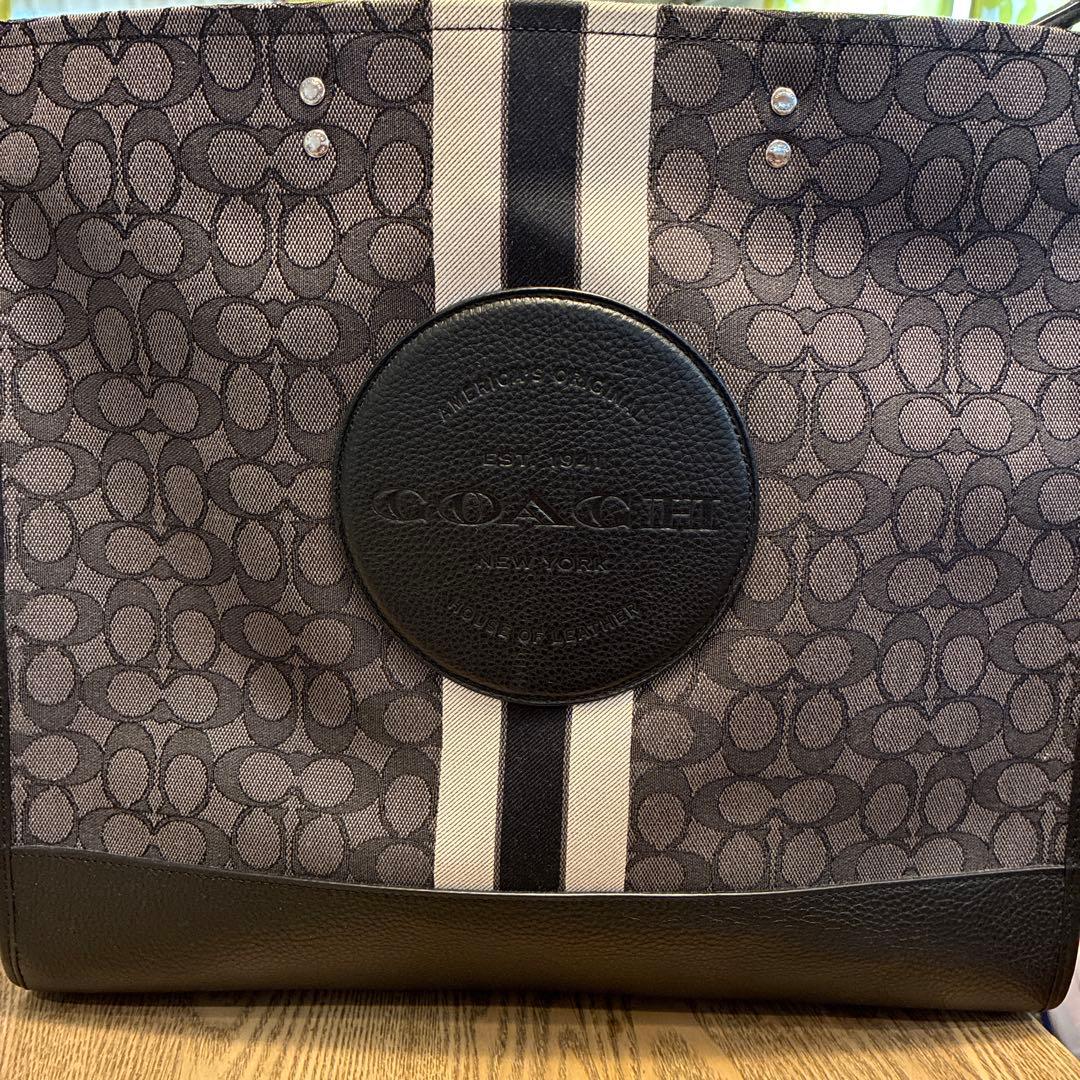 milk COACH トートバッグ ロゴ ストライプ