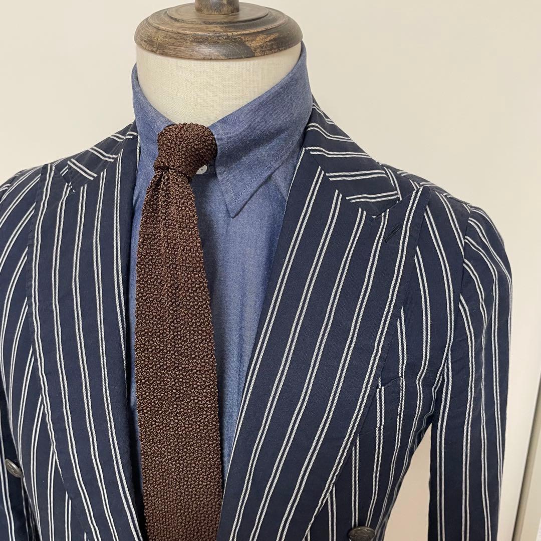 STILE LATINO コットンリネン ダブルジャケット LEO サイズ42