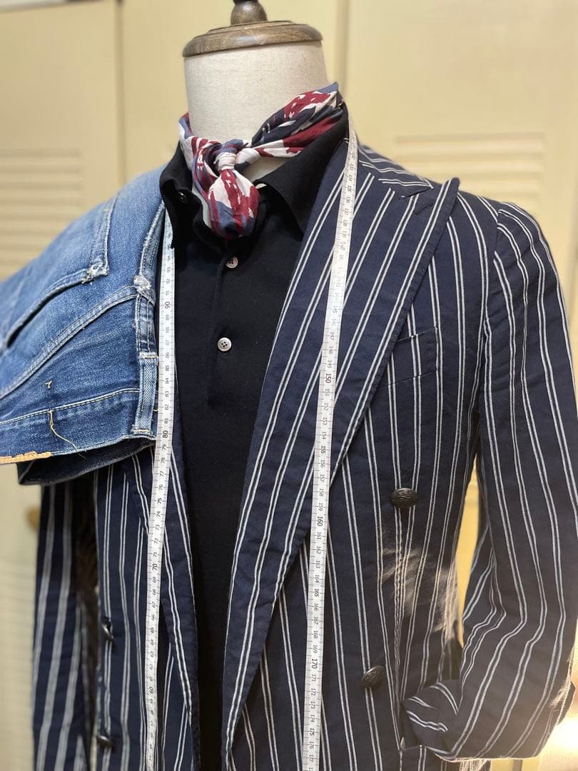 STILE LATINO コットンリネン ダブルジャケット LEO サイズ42