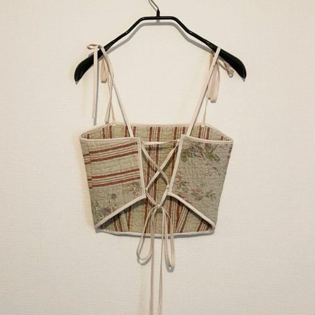 nude vintage キルト ビスチェ