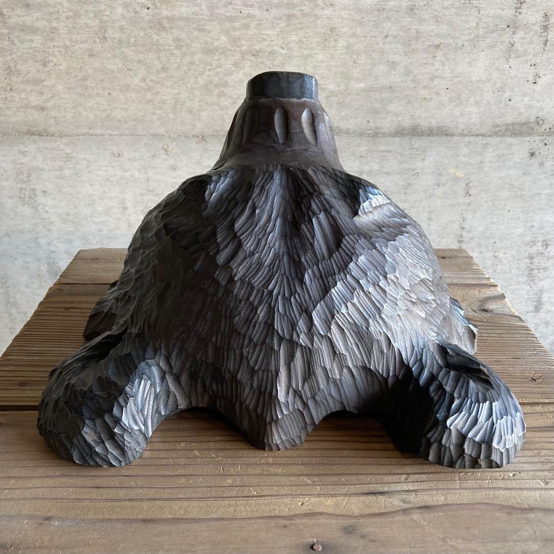 熊 ベア 壁掛け 置物 木製 木彫り 彫刻 顔 面 大型 動物 工芸品 レトロ